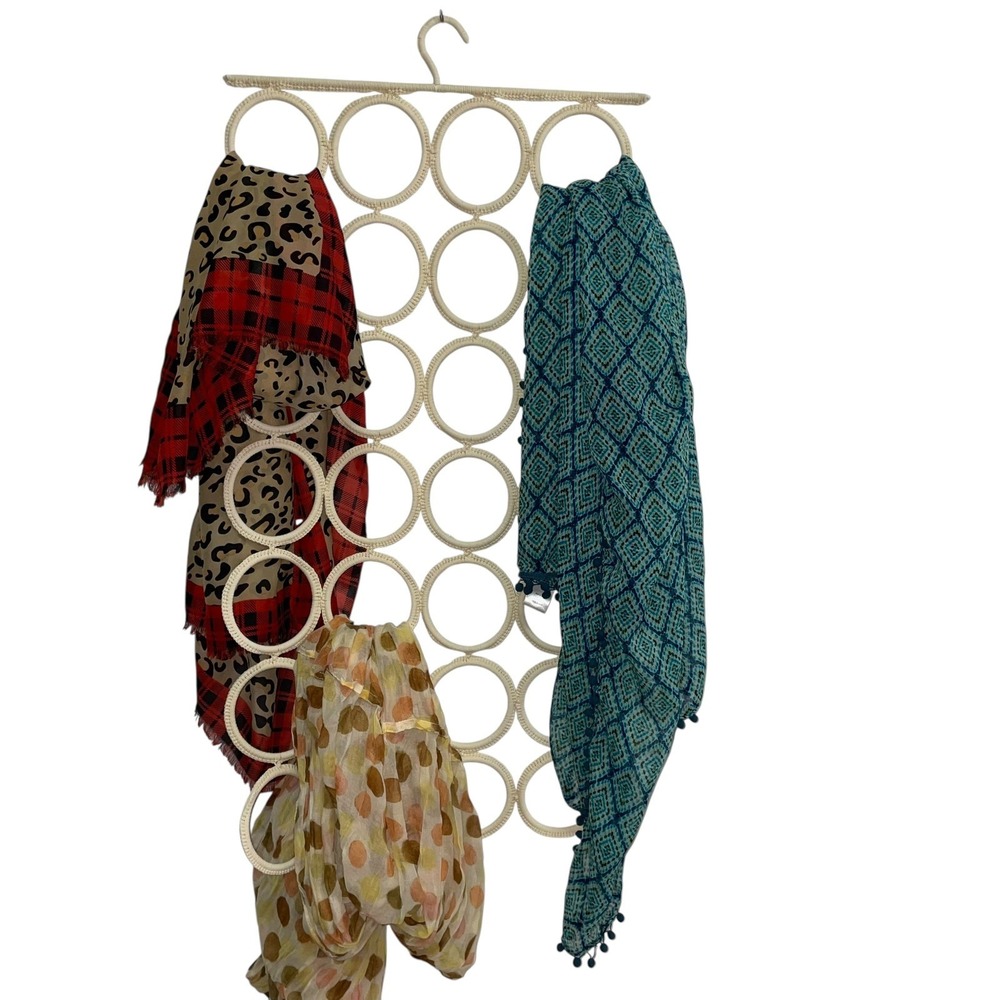 IKEA Komplement Tie‎ Scarf Hanger 28 Belt Organizer Rack Holder Cream Macrame